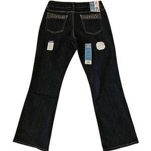 Dark Wash Bootcut Jeans with Embroidered Back Pockets
